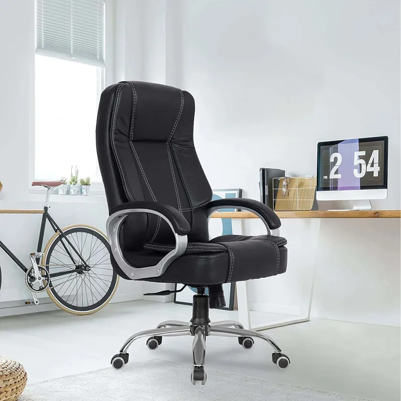Green Soul Vienna | Leatherette Office Chair | Ergonomic Executive Boss Chair with Spacious Cushioned Seat | Heavy Duty Metal Base | High Back | 3 Years Warranty (Brown)
