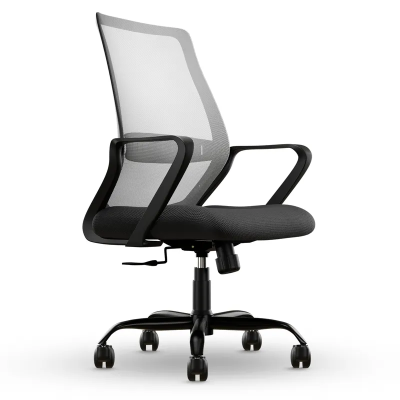 CELLBELL Desire C104 Mesh Mid Back Chair | Ergonomic Office, Study, Revolving, Computer Chair for Work from Home Heavy Duty Metal Base, Seat Height Adjustable (Black)