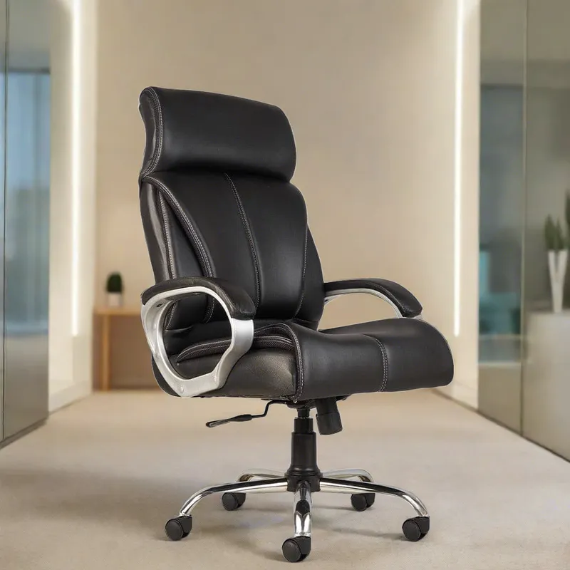 CELLBELL C54 Ergonomic High Back Boss Chair Leather Office Chair/Director Chair/Leatherette Executive Revolving Chair [Brown]