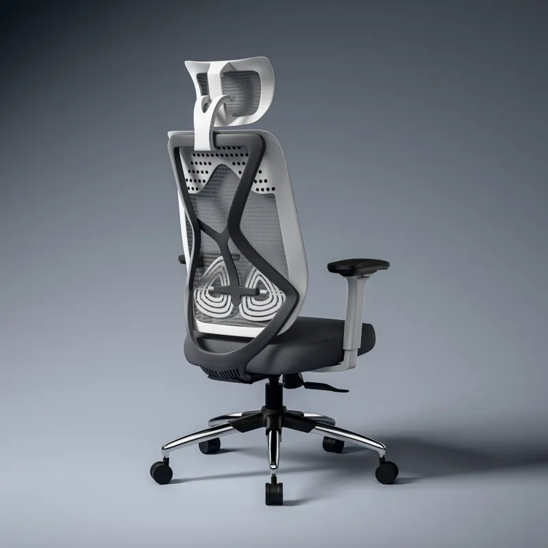 Green Soul Zodiac Pro | Nylon Pvc | Office Chair With Seat Slider |Flybird Ergonomic Design|4D Adjustable Armrest|Multi Synchro Tilt Mechanism|Adjustable Lumbar Support |3 Years Warranty(White & Grey)