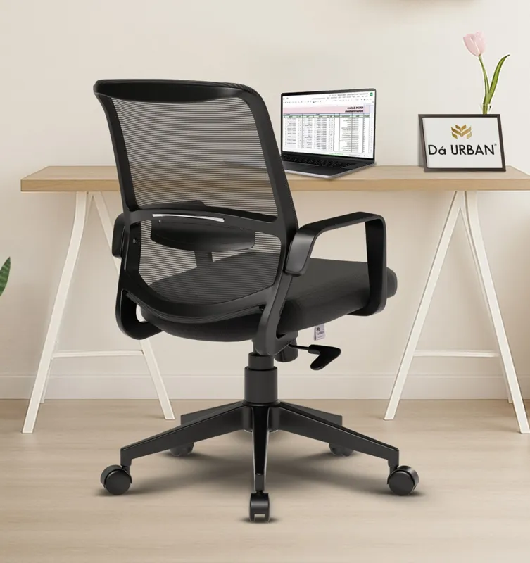 Da URBAN® Dysen Office Chair, Mid Back Mesh Ergonomic Home Office Desk Chair with 1 Year Warranty,Tilt Lock Mechanism (Grey)