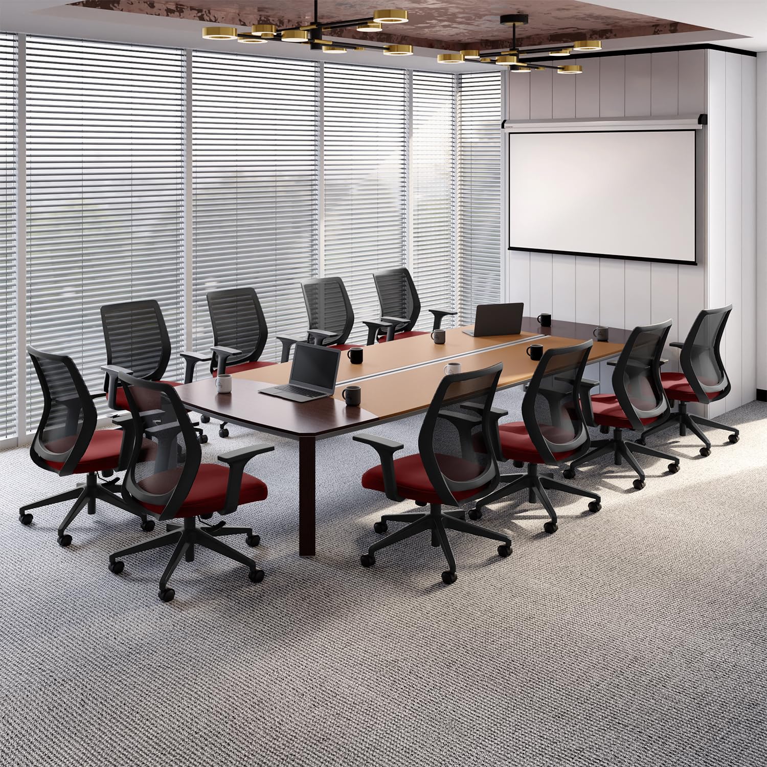 GODREJ INTERIO Curv Chair Premium Mesh Wide Back Ergonomic Office Chair (Red)